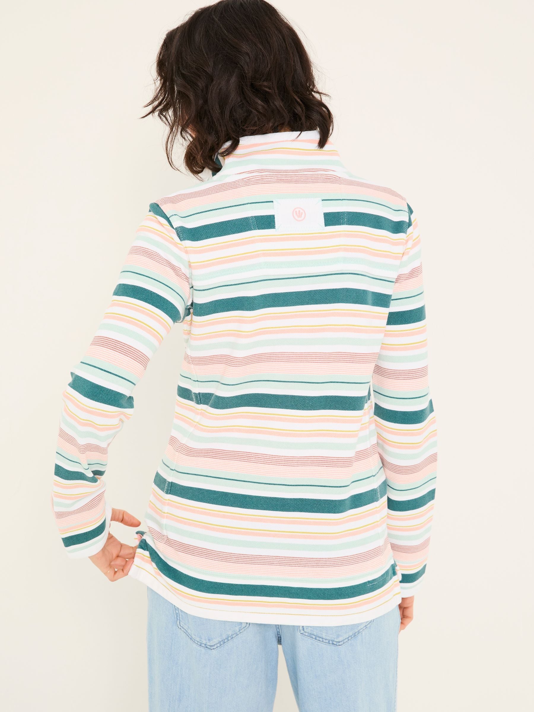 Airlie Natural Multi Stripe Sweat Top