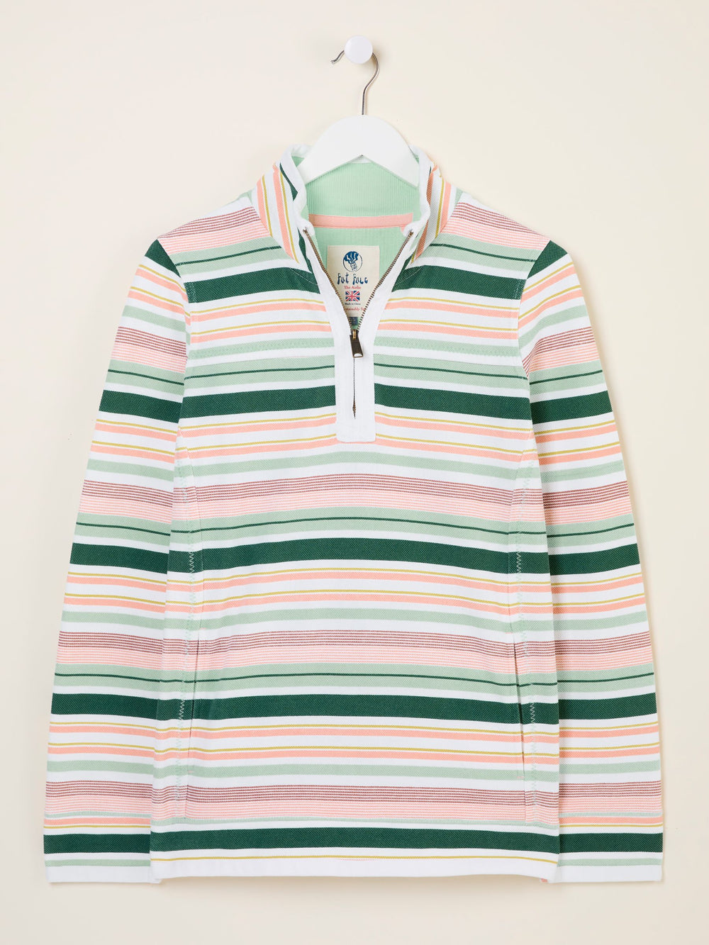 Airlie Natural Multi Stripe Sweat Top