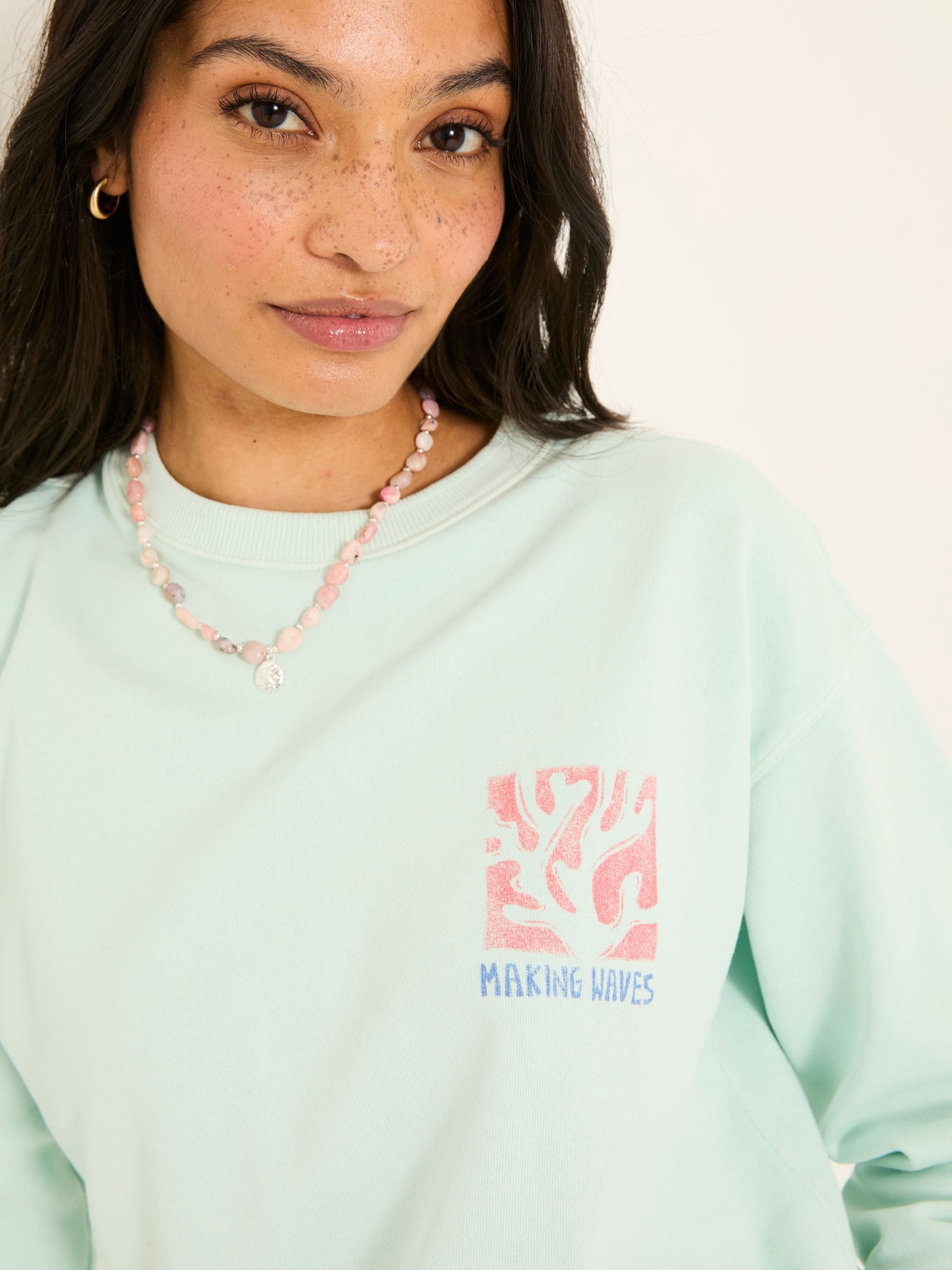 Georgia Mint Green MCS Graphic Crew Sweatshirt