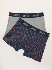 Grey & Navy Lobster Classic Boxers 2 Pack