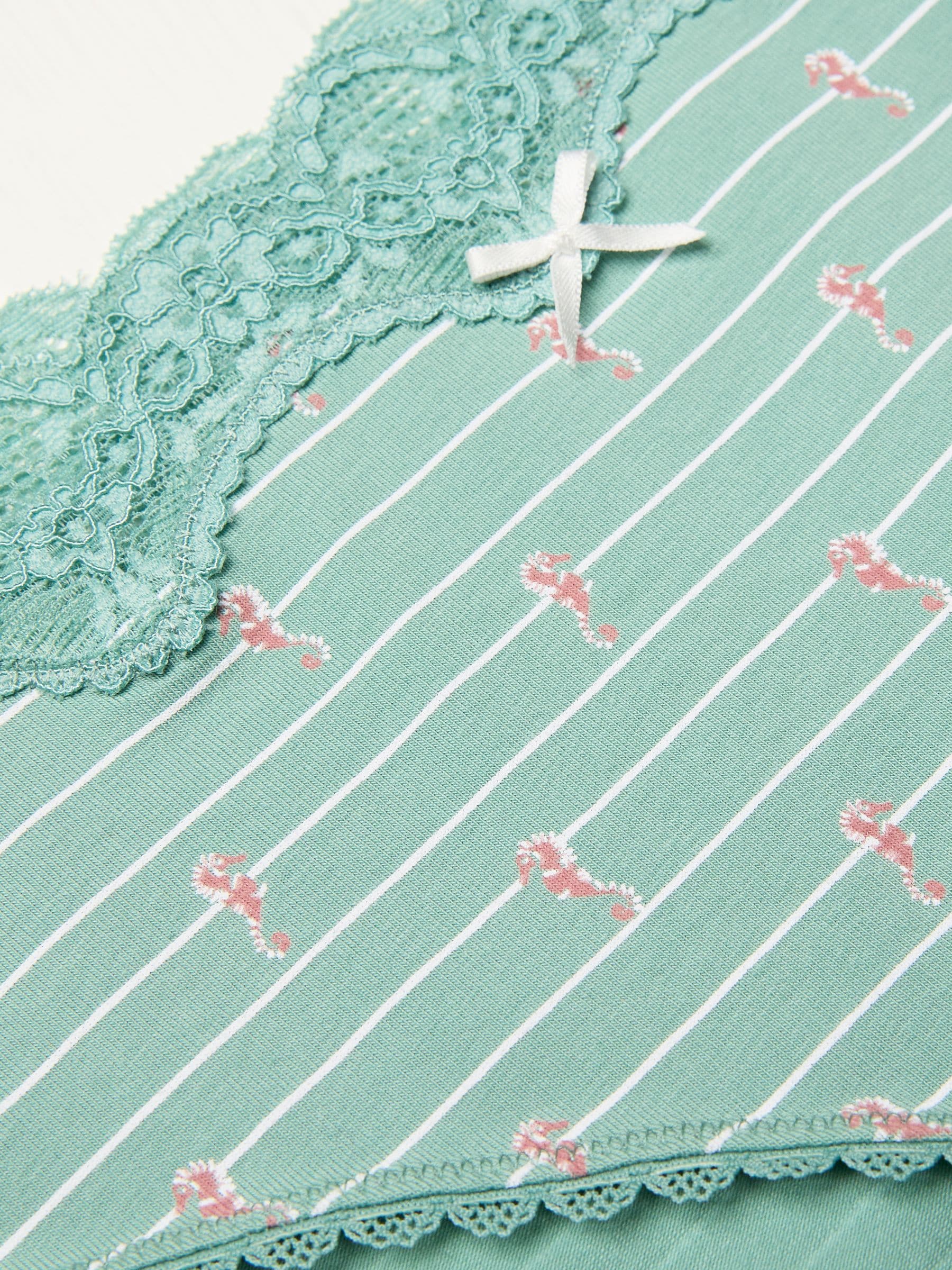 Green SEAHORSE PRINT KNICKERS