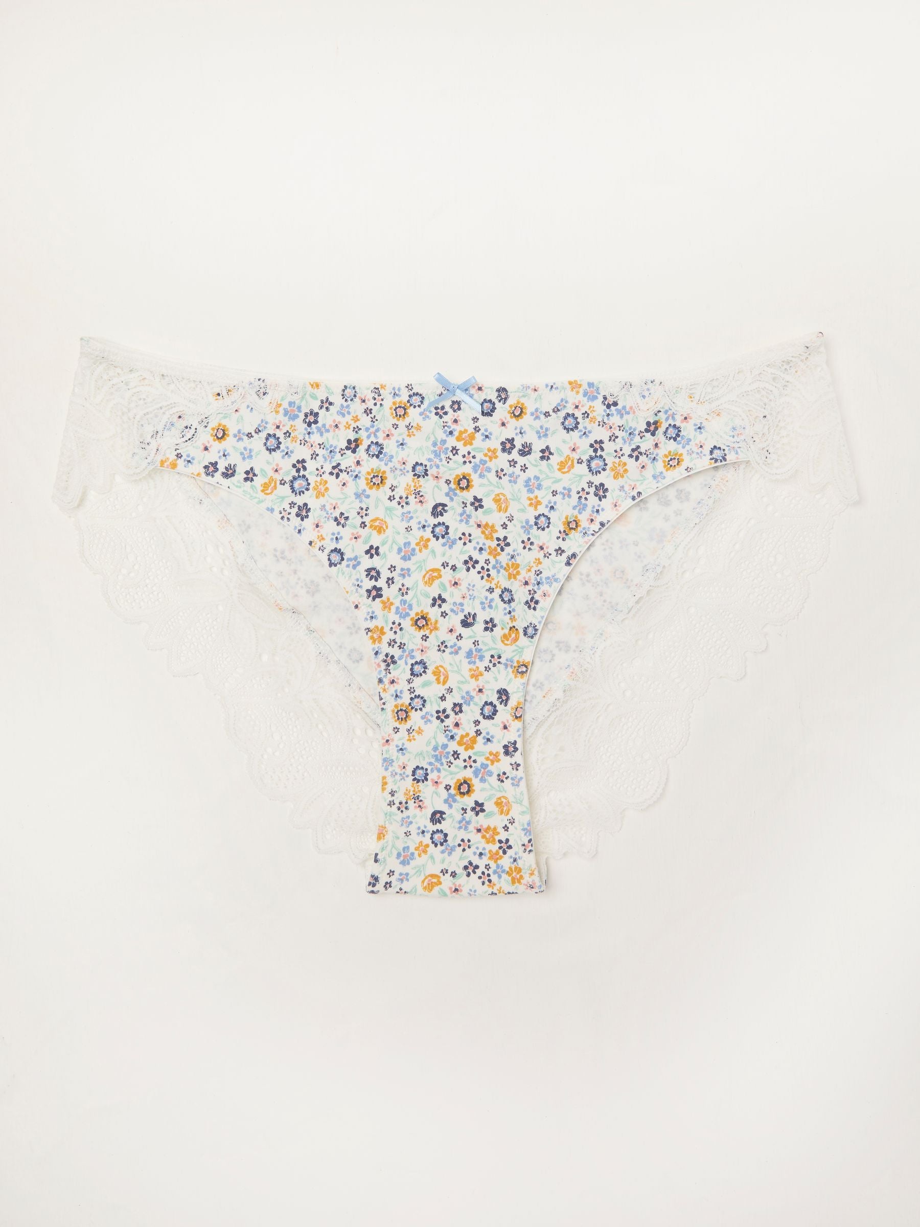 White Floral Knickers