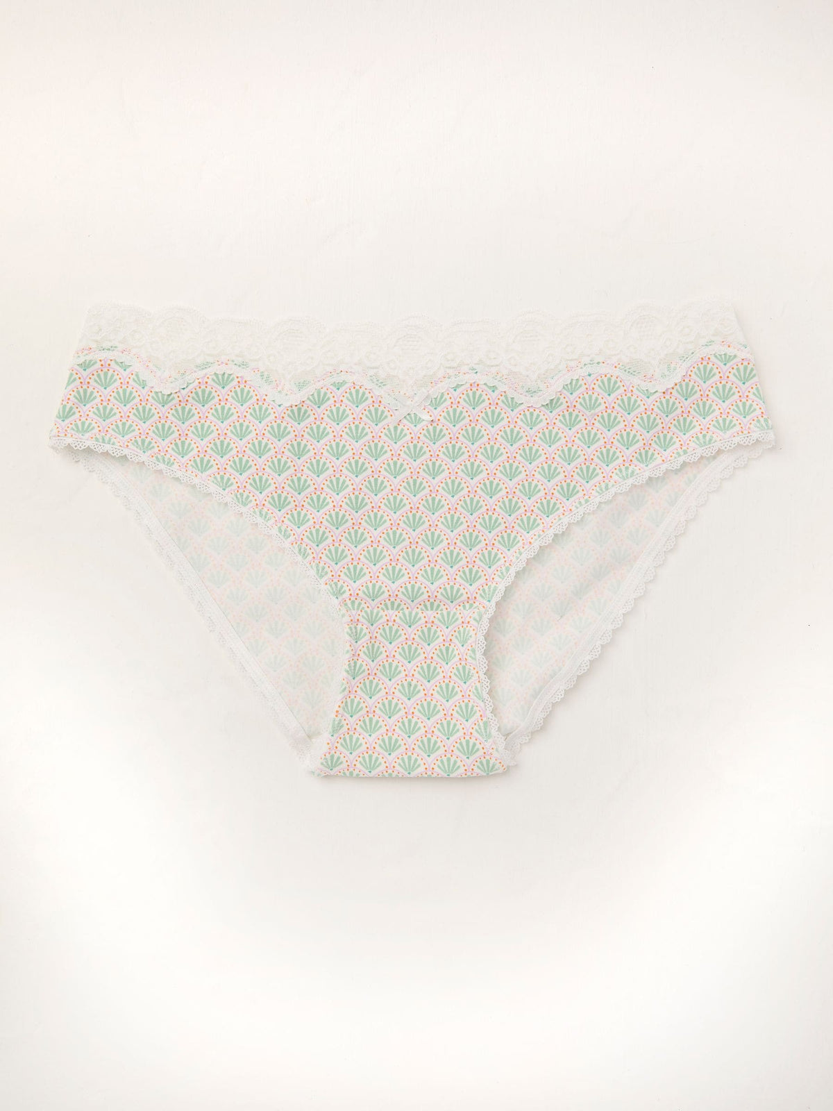 Green Geometric Print Mini Knickers