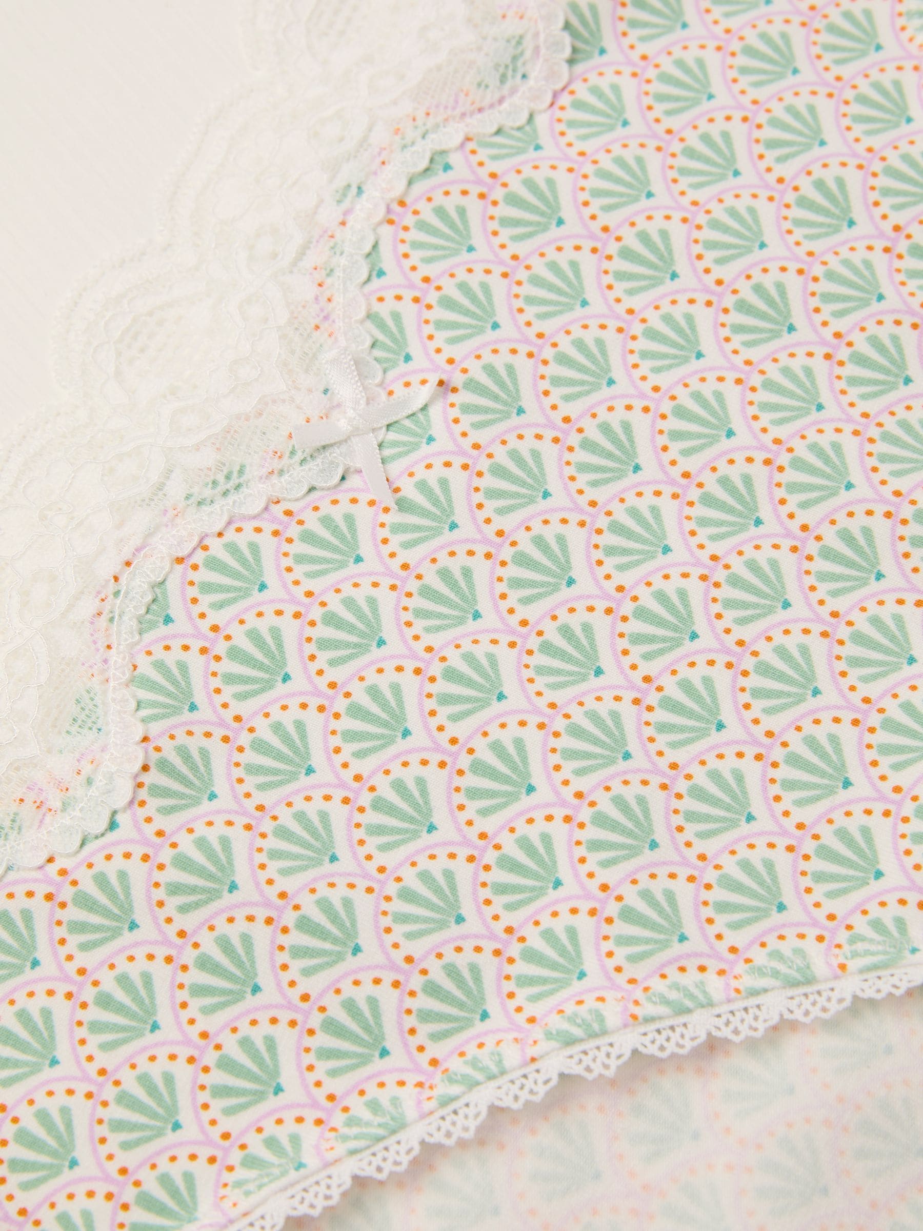 Green Geometric Print Mini Knickers