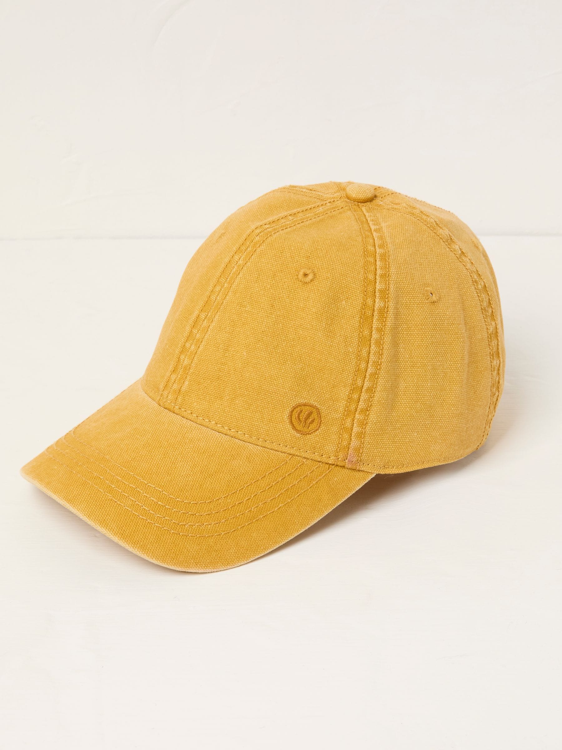 Mustard Yellow 100% Cotton Canvas Baseball Cap