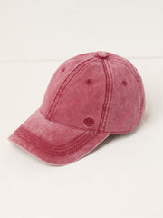 Red 100% Cotton Twill Baseball Cap