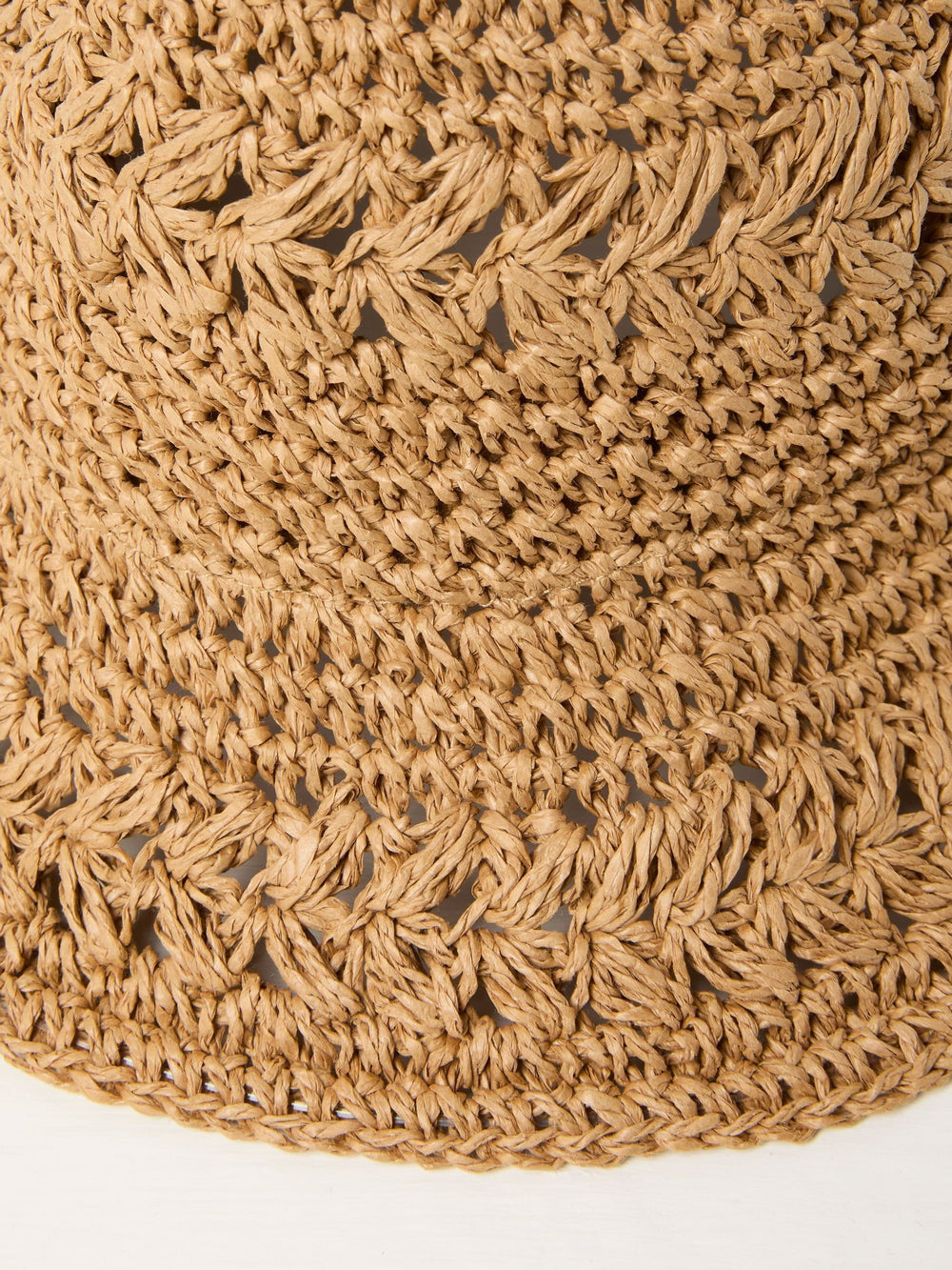 Natural Pattern Straw Bucket Hat
