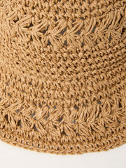 Natural Pattern Straw Bucket Hat