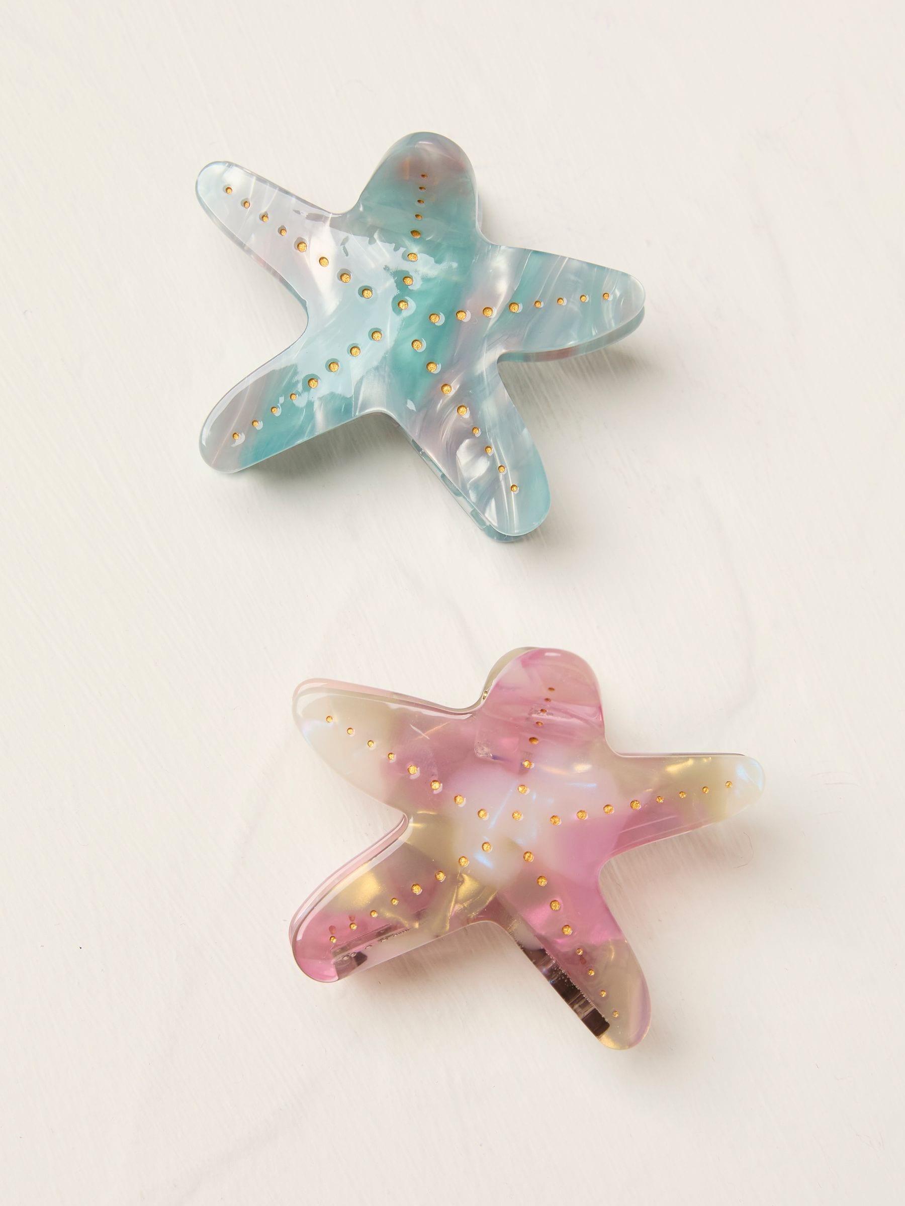 Multi Starfish Hair Clips