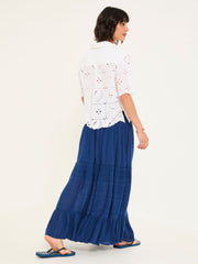 Rhea Blue Beachwear Maxi