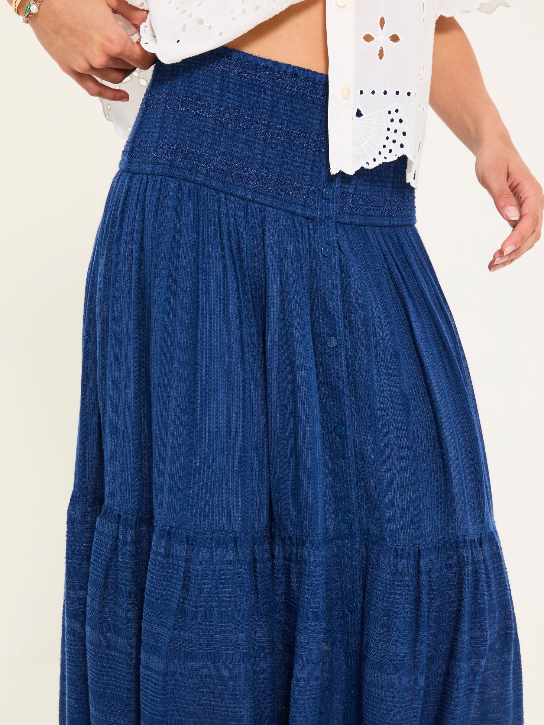 Rhea Blue Beachwear Maxi