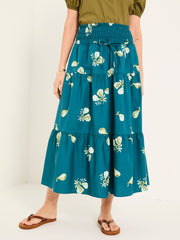 Ricky Teal Blue Figs Midi Skirt