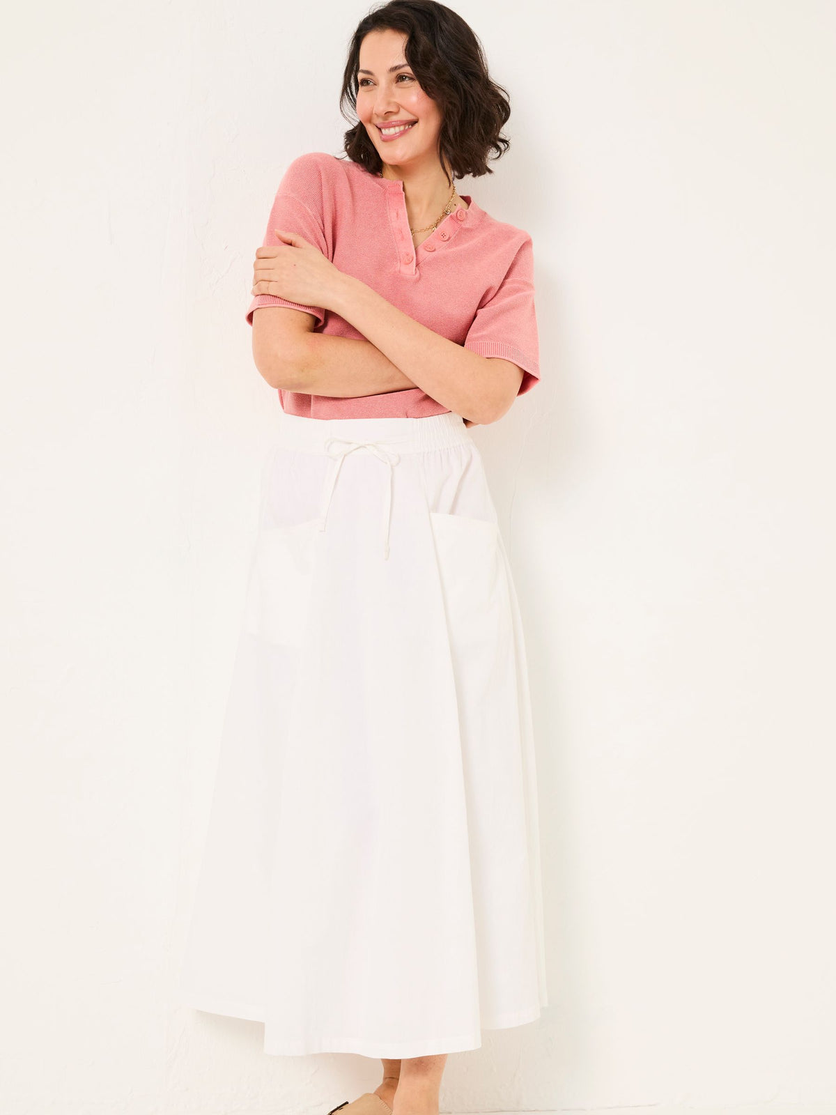White Sulli Poplin Skirt