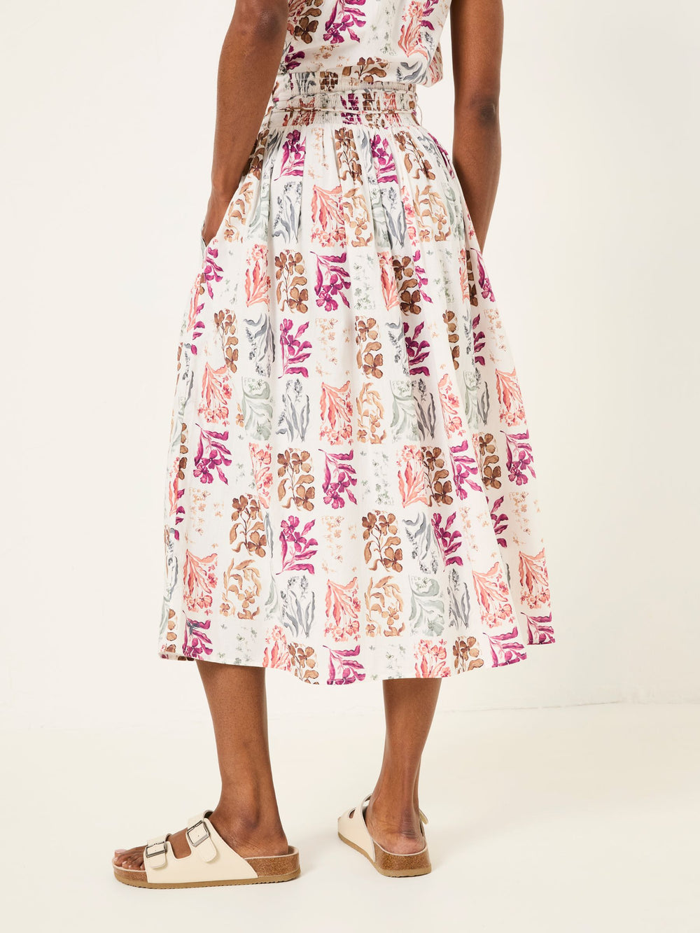 Brooke Multi Botanical Beeble Midi Skirt