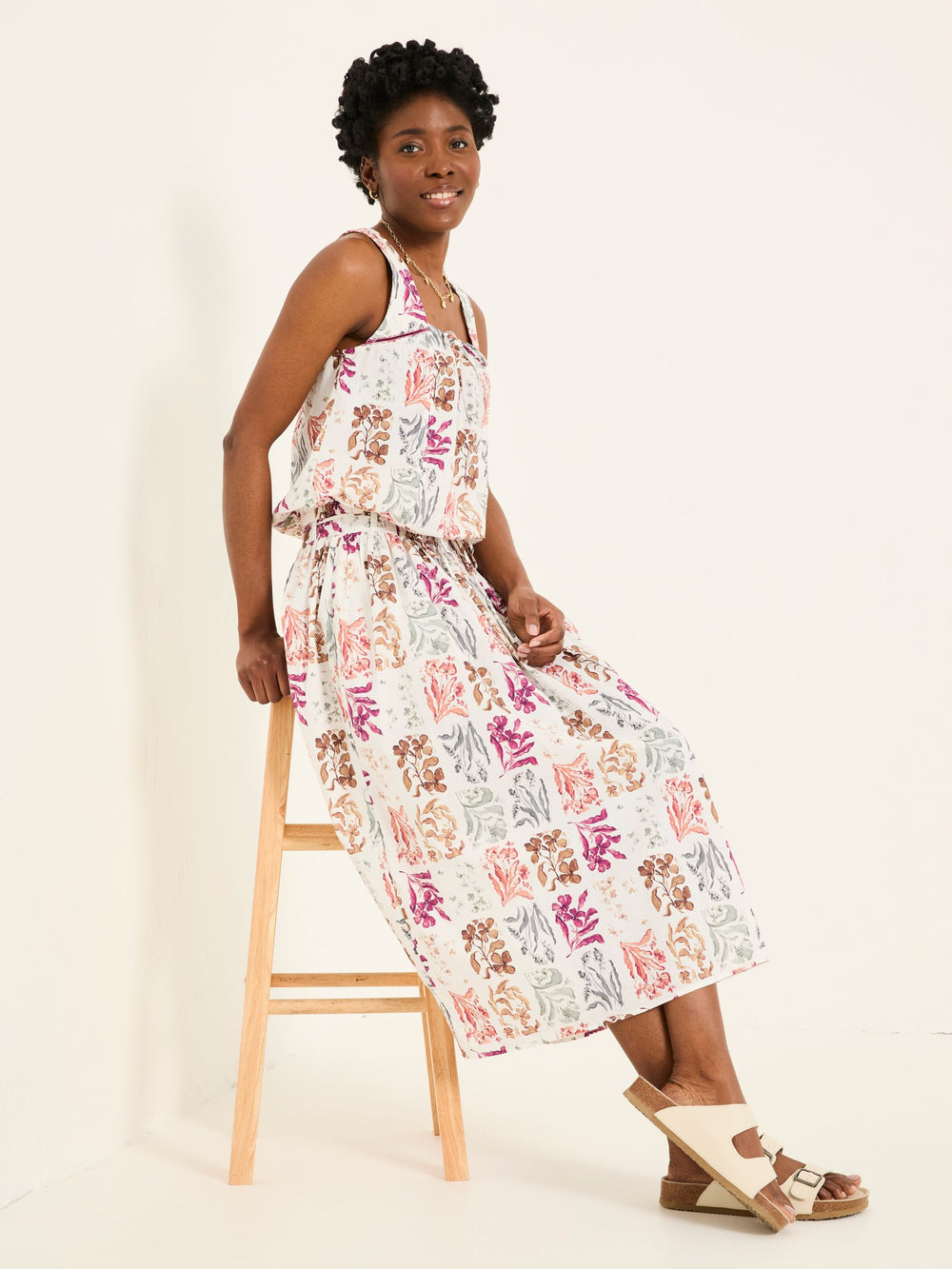 Brooke Multi Botanical Beeble Midi Skirt