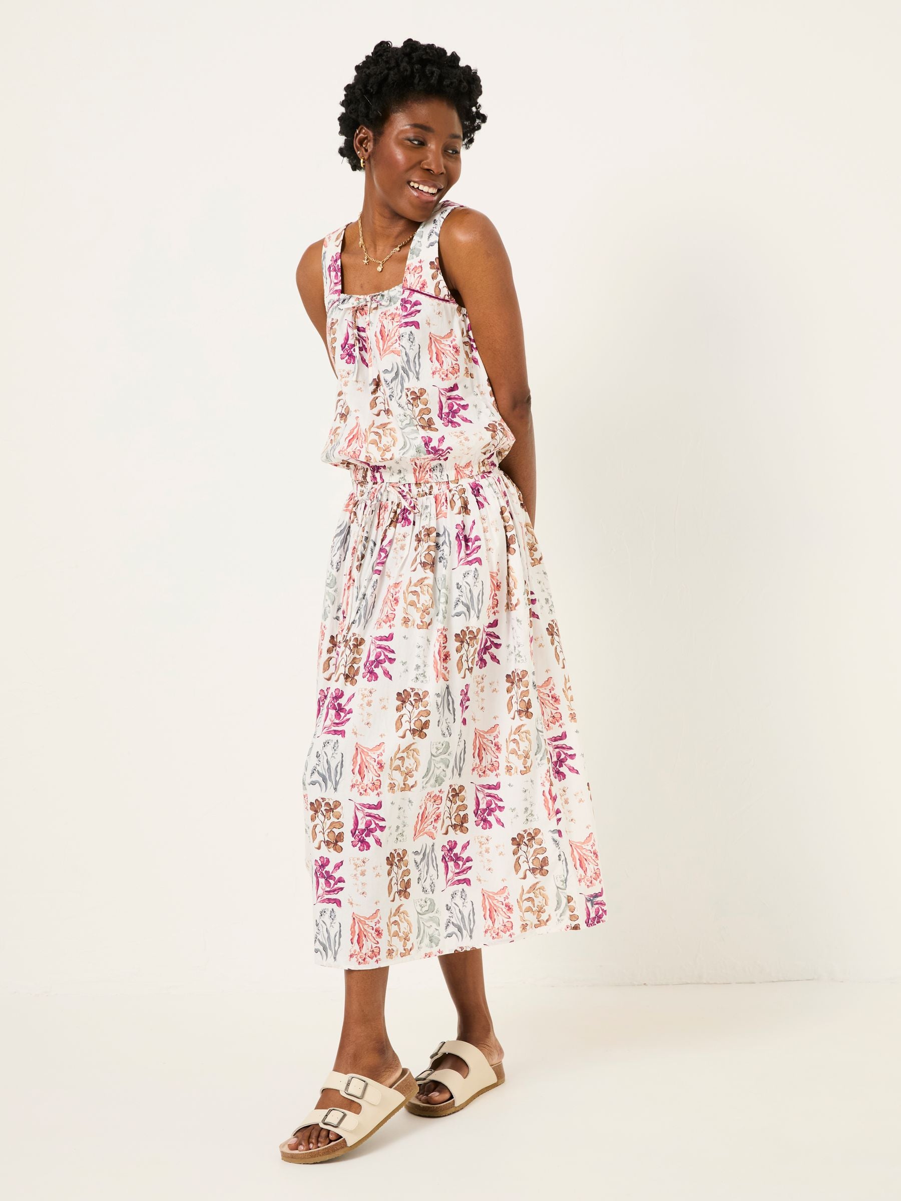 Brooke Multi Botanical Beeble Midi Skirt