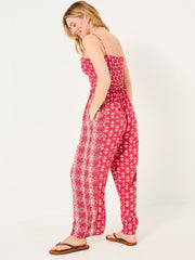 Natalie Dark Pink Earth Geo Jumpsuit