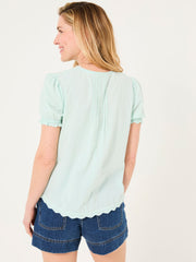 Aguste Mint Green Broderie Blouse