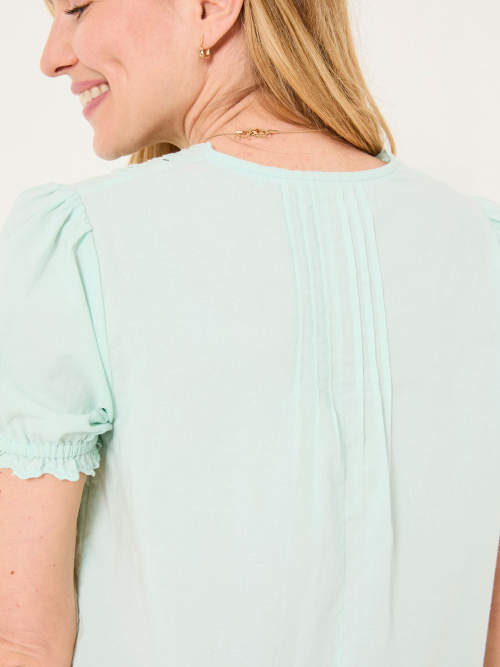 Aguste Mint Green Broderie Blouse