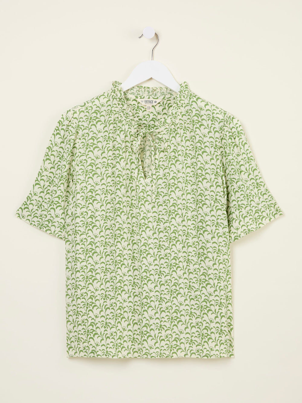Airee Mid Green Woodblock Blouse