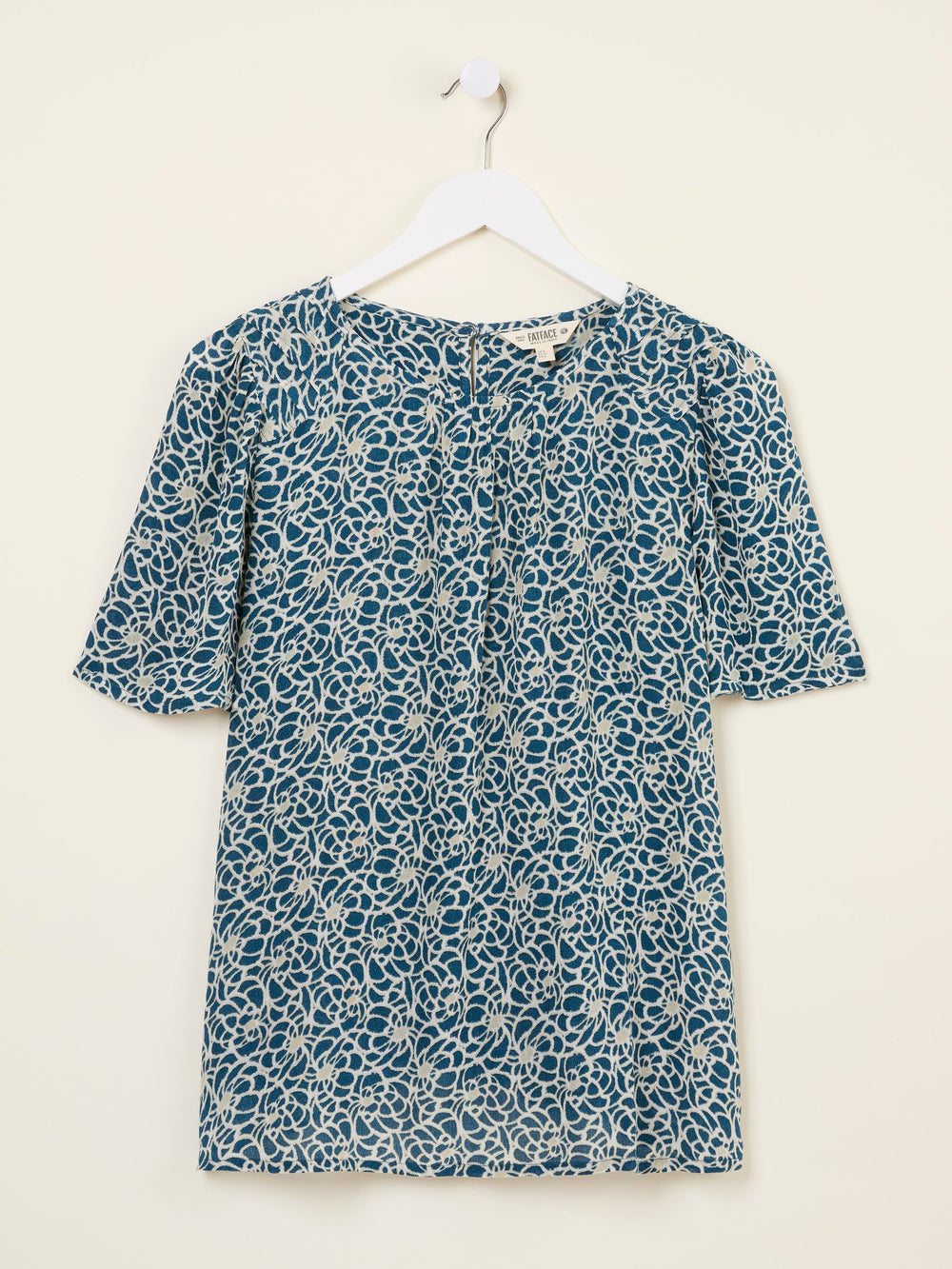 Lyndy Teal Blue Shibori Blouse