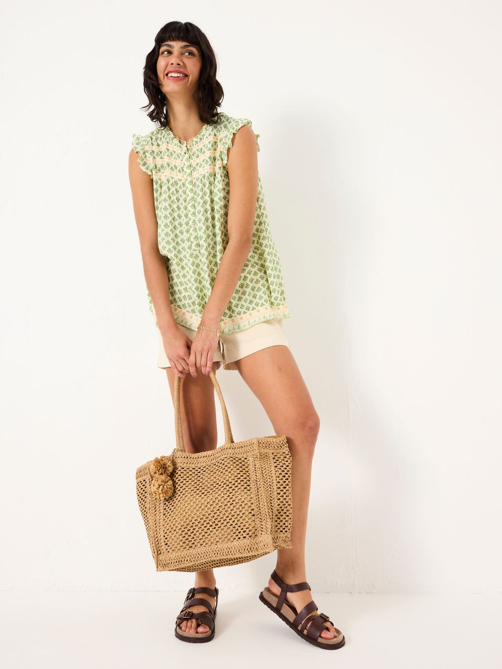 Patsy Mid Green Woodblock Tunic