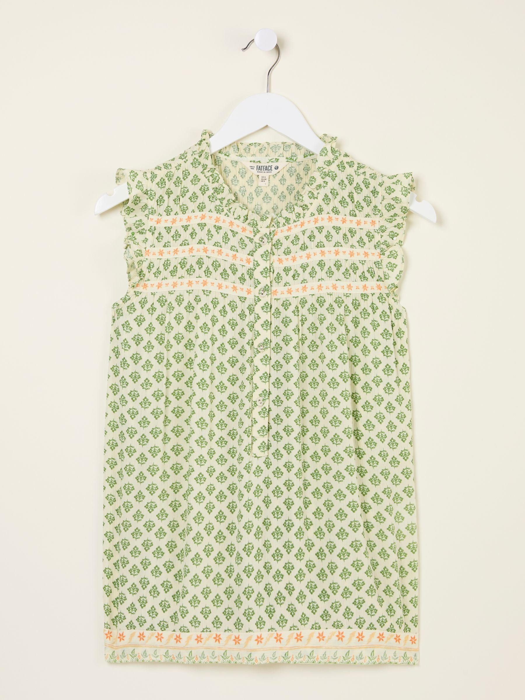 Patsy Mid Green Woodblock Tunic
