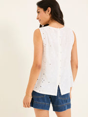 Etta White Printed Cami