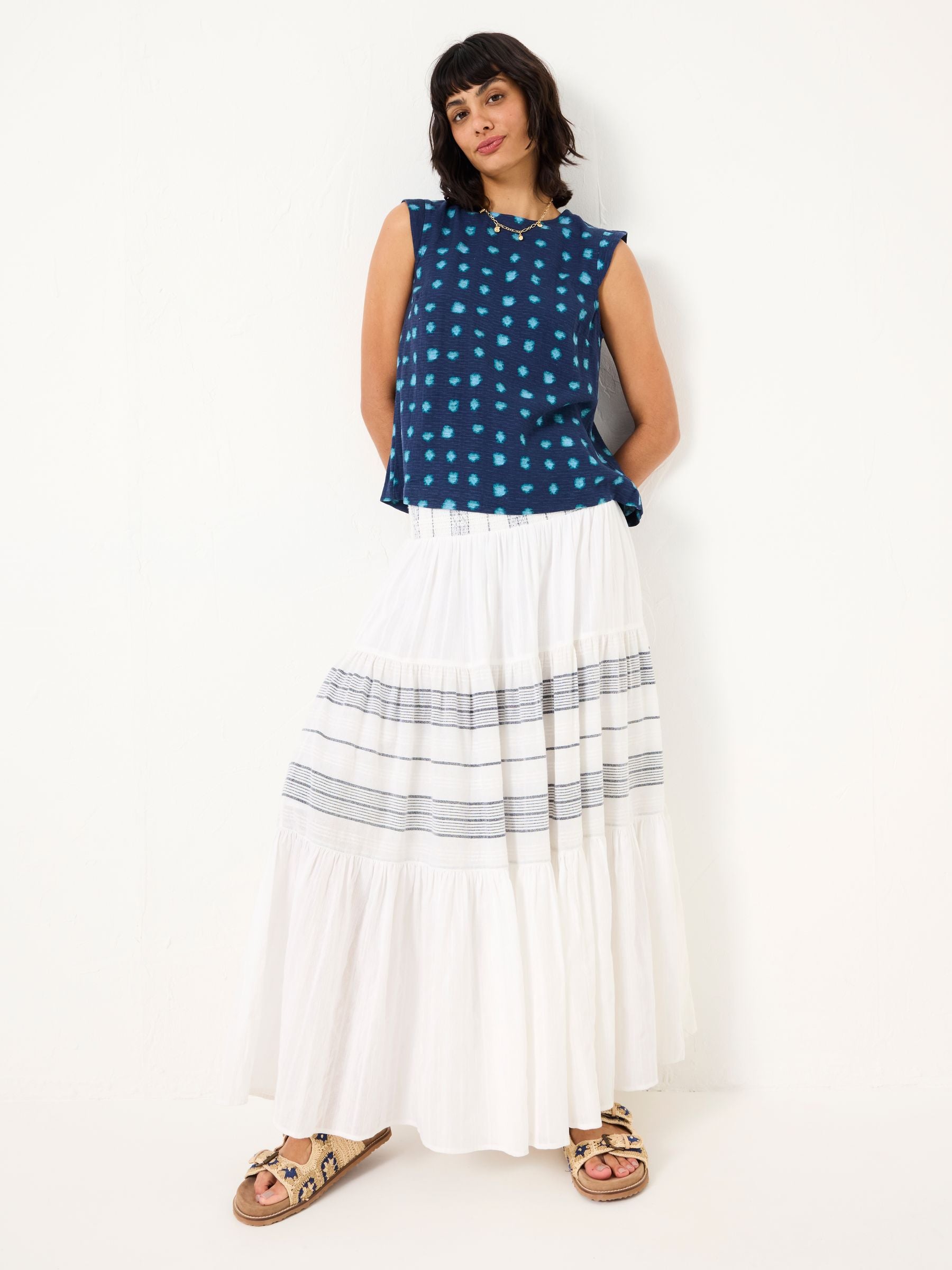 Fliss Teal Blue Mini Spot Top