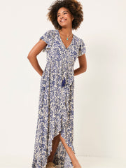 Erin Blue Beachwear Wrap Dress