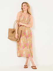 Aria Multi Air Patchwork Midi Dress