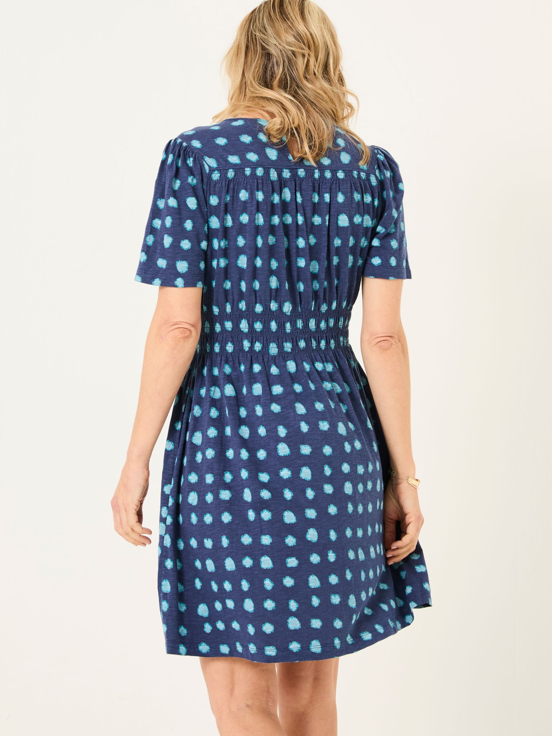 Liv Indigo Blue Mini Spot Jersey Dress