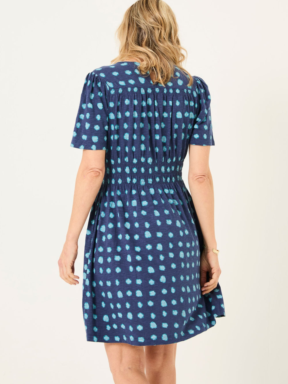 Liv Indigo Blue Mini Spot Jersey Dress