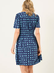 Liv Indigo Blue Mini Spot Jersey Dress