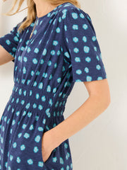 Liv Indigo Blue Mini Spot Jersey Dress