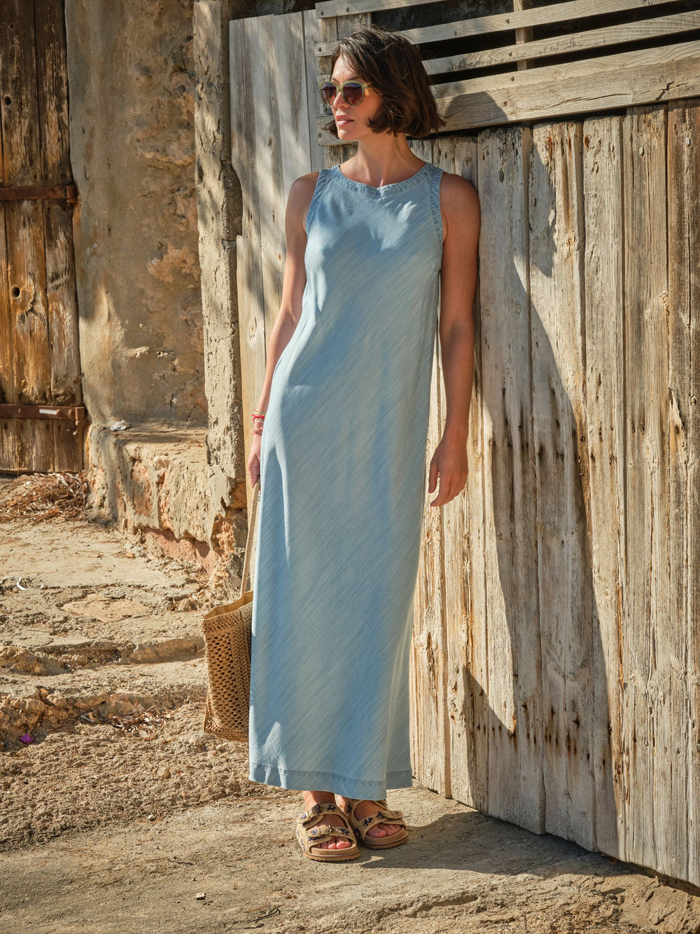 Iris Light Blue Denim Dress