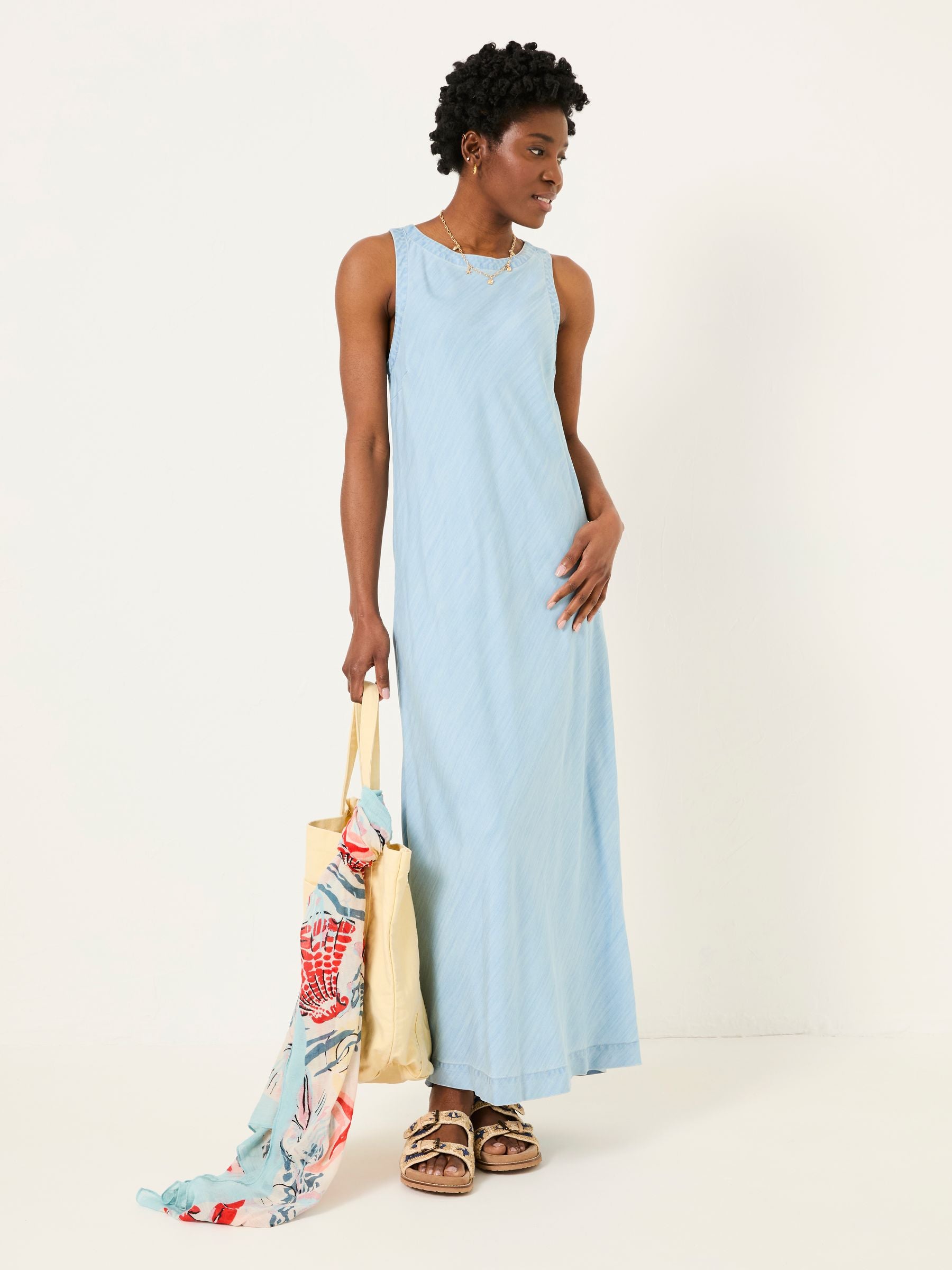 Iris Light Blue Denim Dress