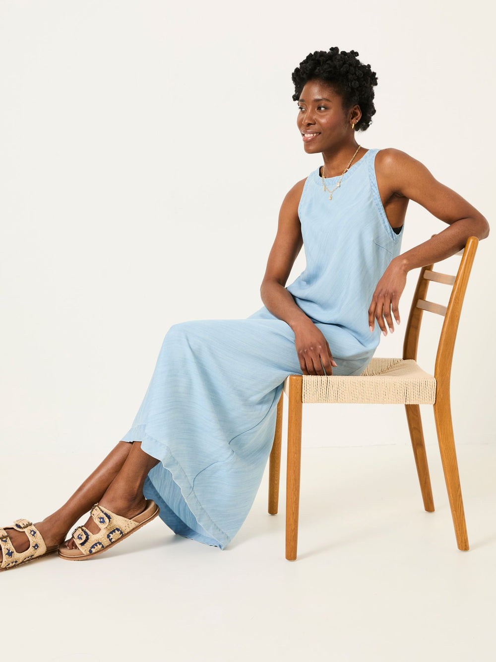 Iris Light Blue Denim Dress