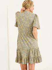 Grace Mid Grey Air Ditsy Jersey Dress