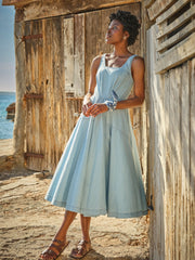 Maria Blue Denim Midi Dress