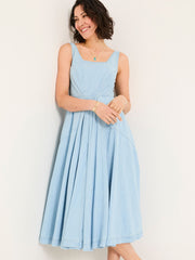 Maria Blue Denim Midi Dress