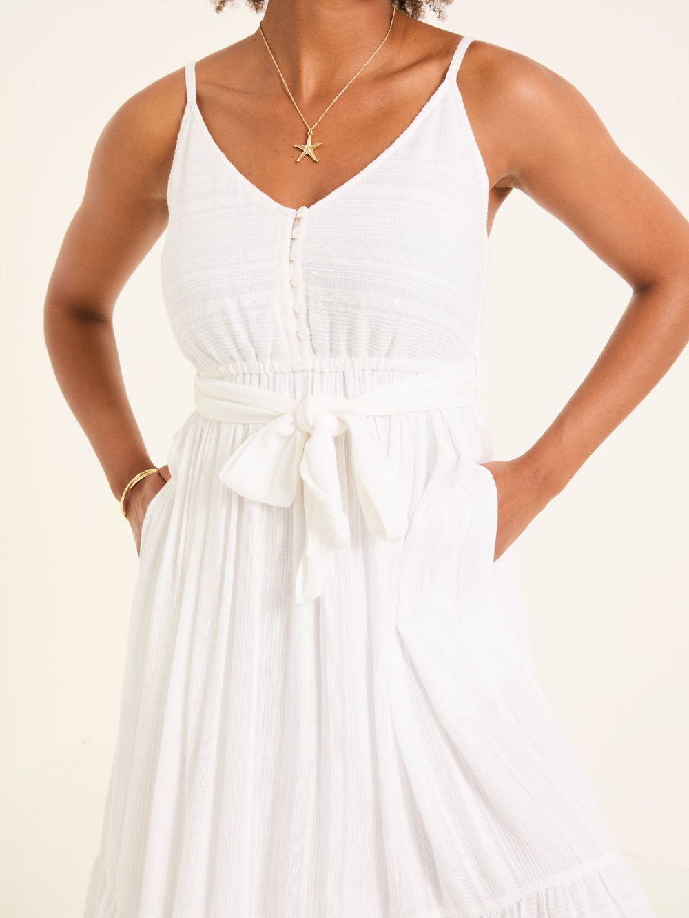Thea White Beachwear Dress