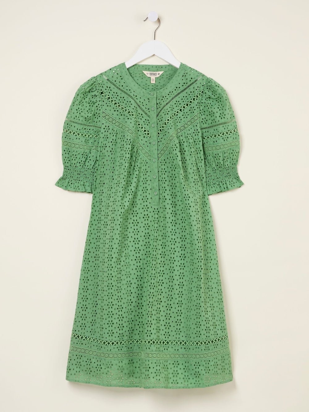 Brody Mid Green Broderie Dress