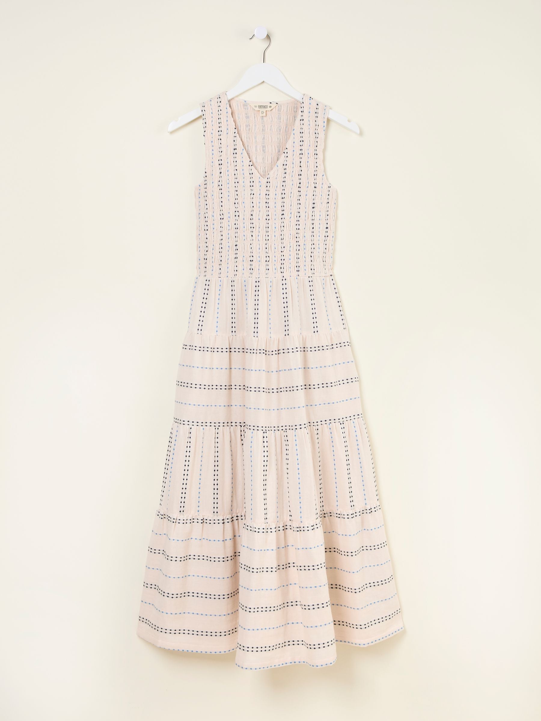 Ariana Multi Tiered Stripe 100% Cotton Dress