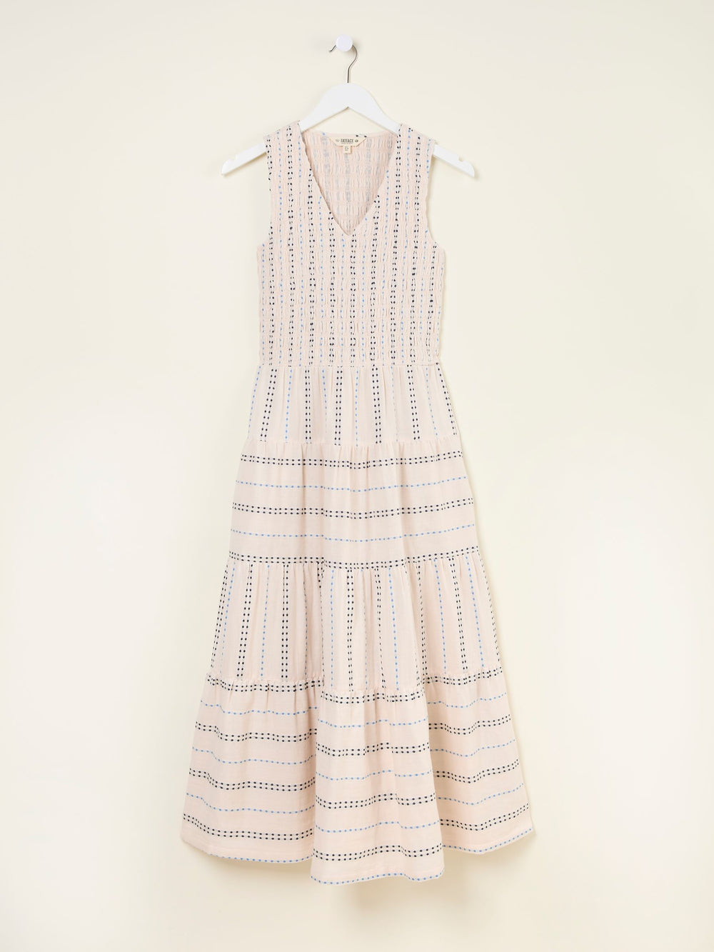 Ariana Multi Tiered Stripe 100% Cotton Dress