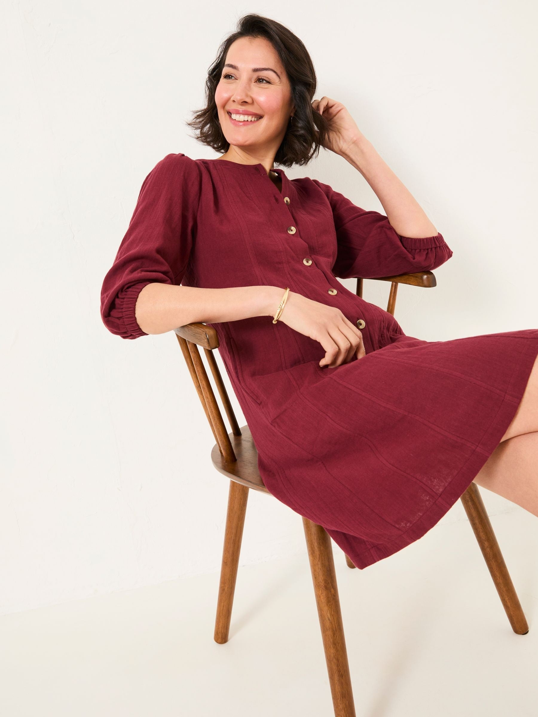 Anais Burgundy Red Dress