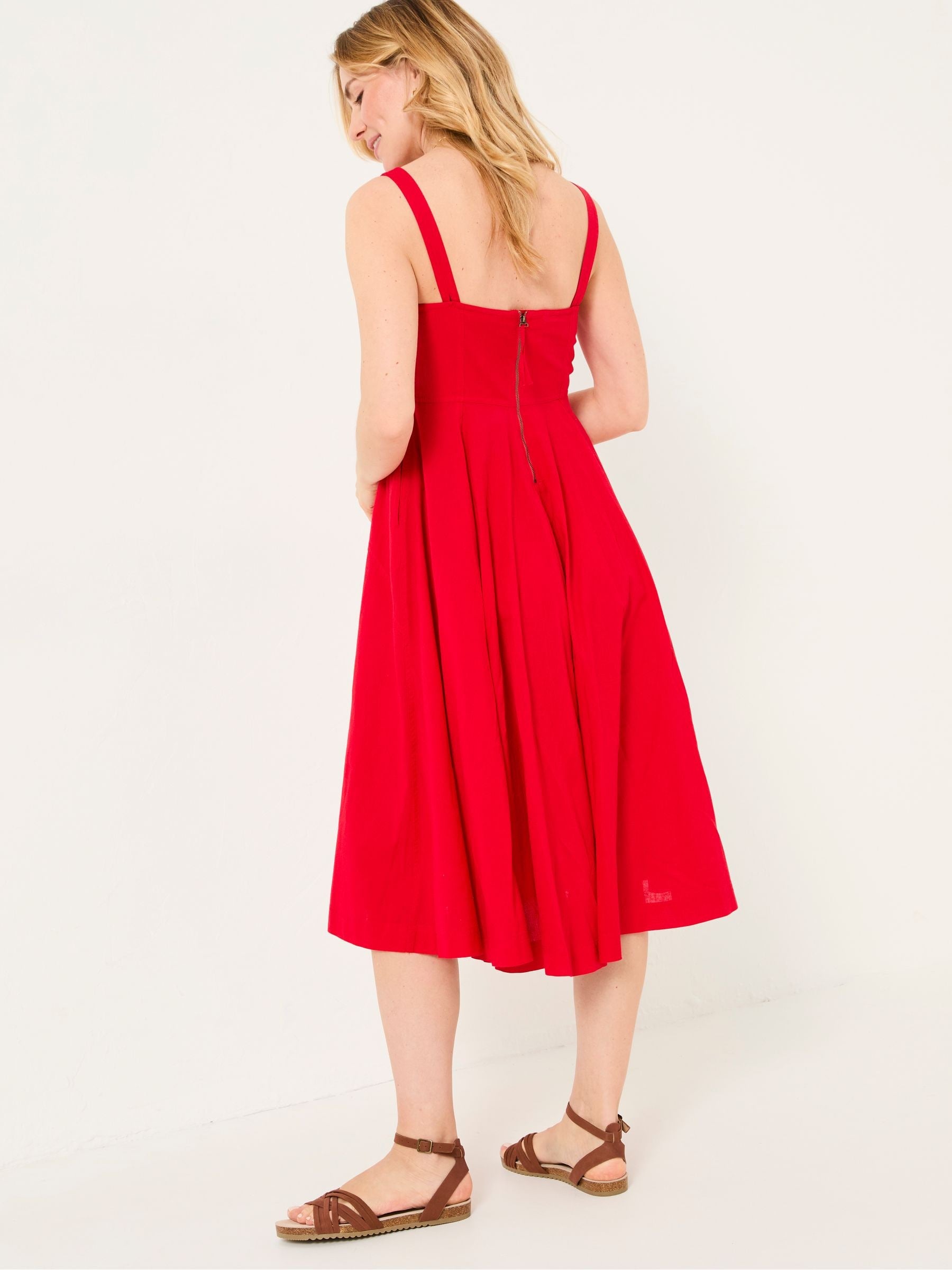 Maria Red Midi Dress