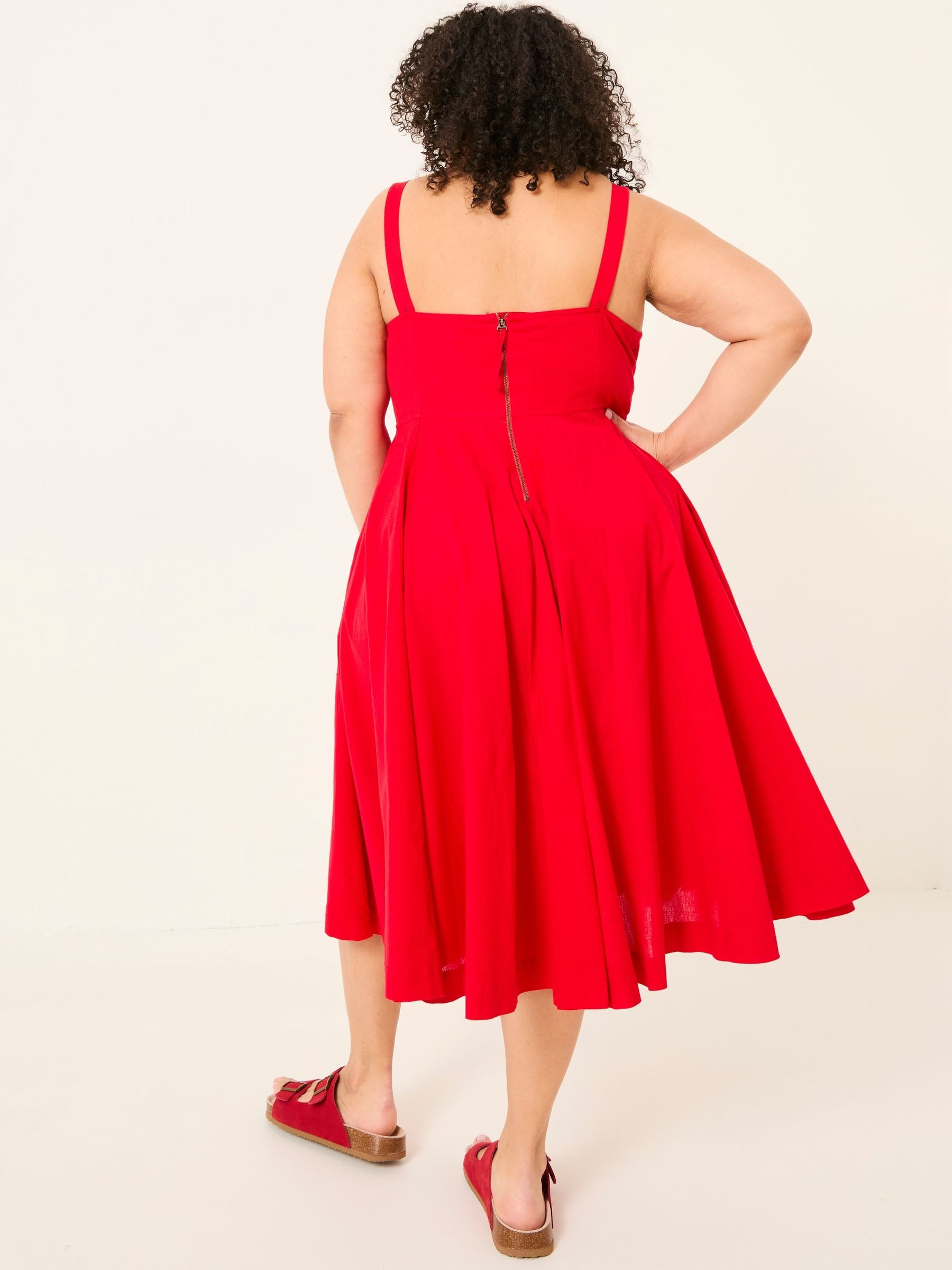 Maria Red Midi Dress
