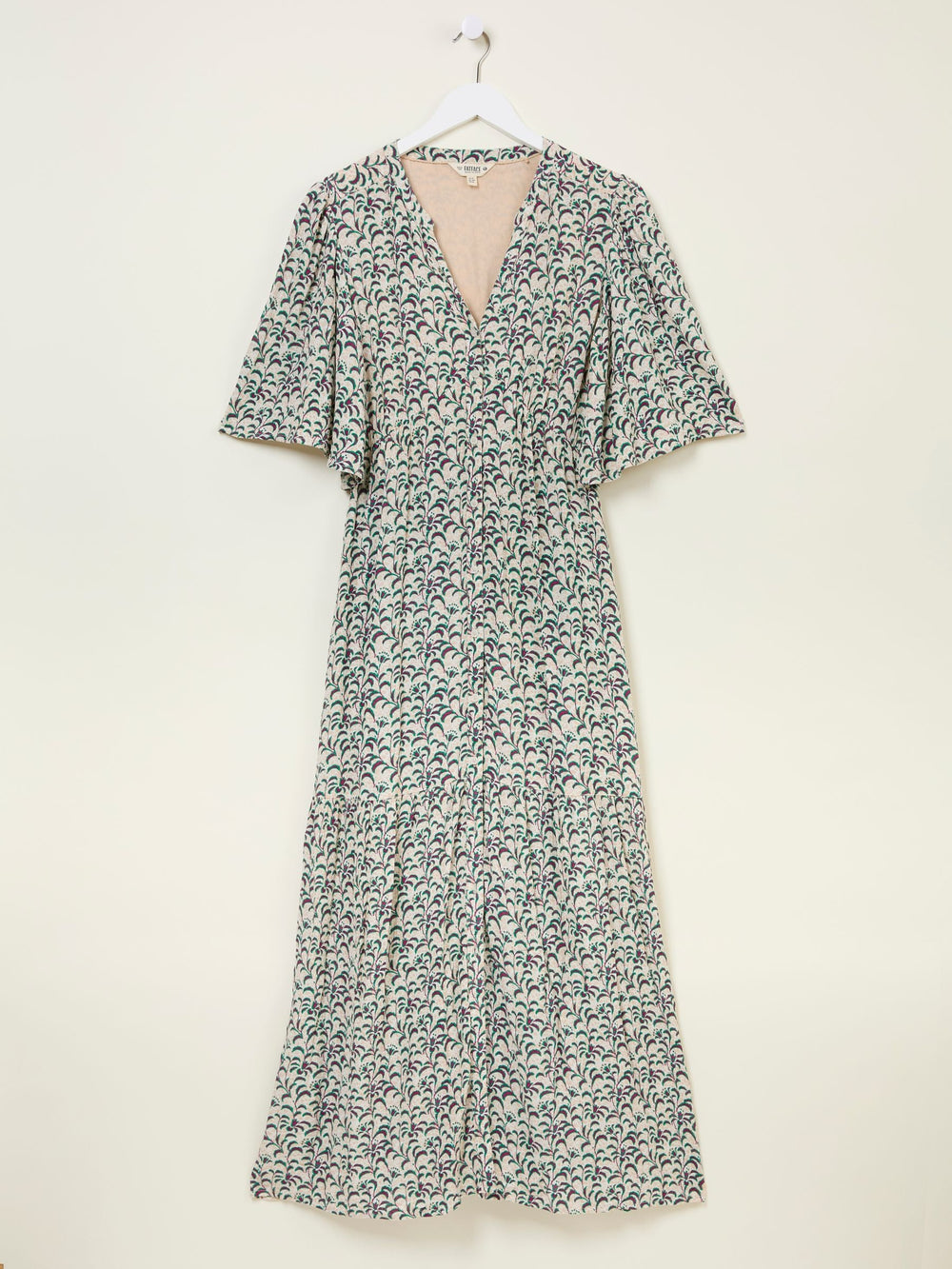 Paige Multi Vine Floral Embroidered Midi Dress
