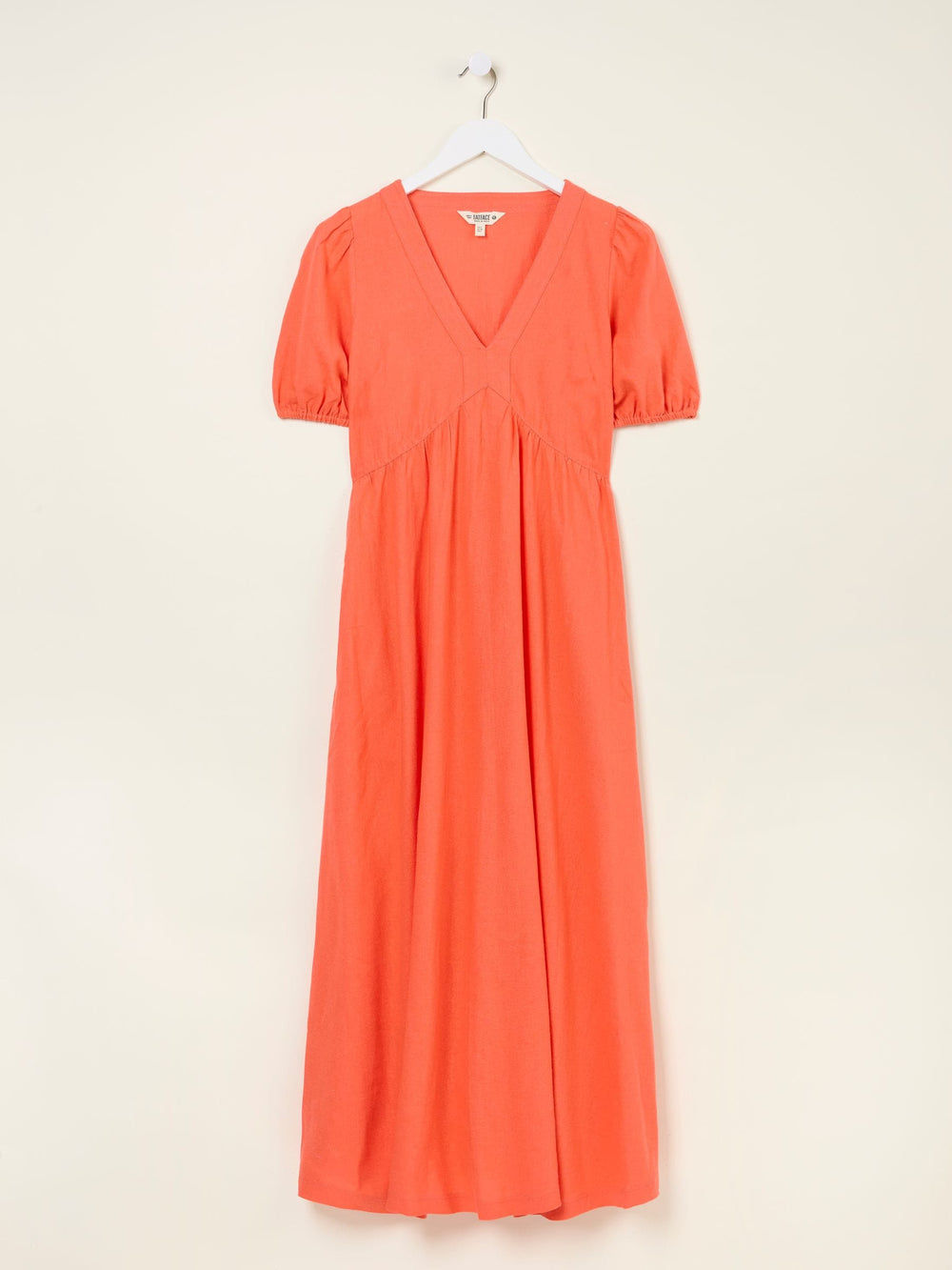 Remi Dark Coral Linen Midi Dress
